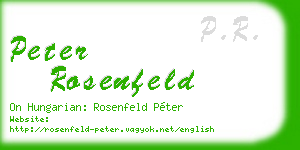 peter rosenfeld business card